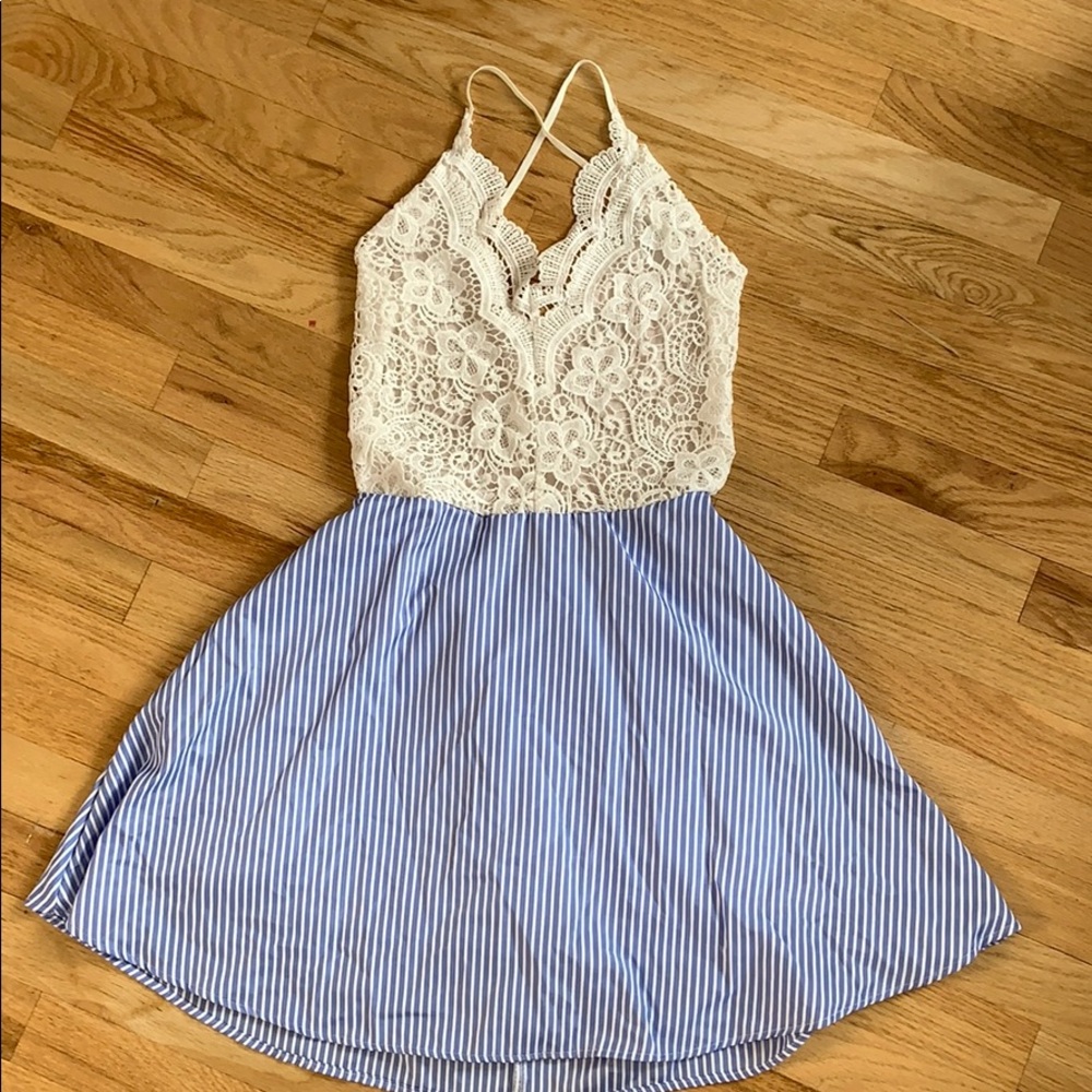 White and Blue Dress